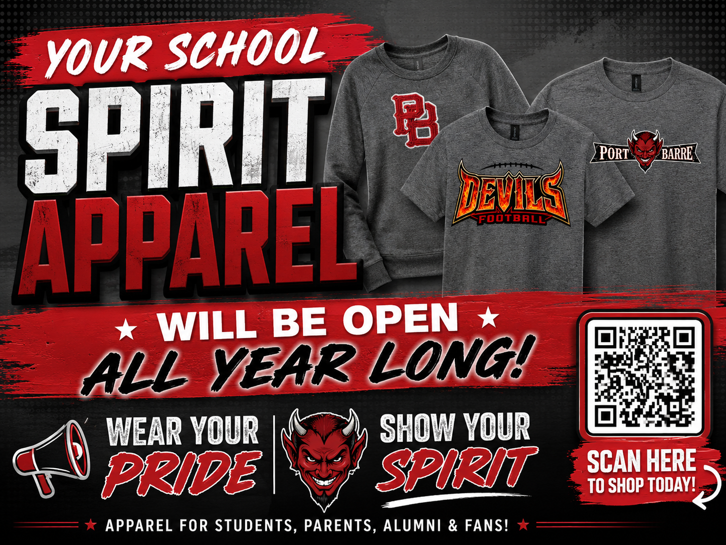 PORT BARRE HIGH SCHOOL APPAREL STORE