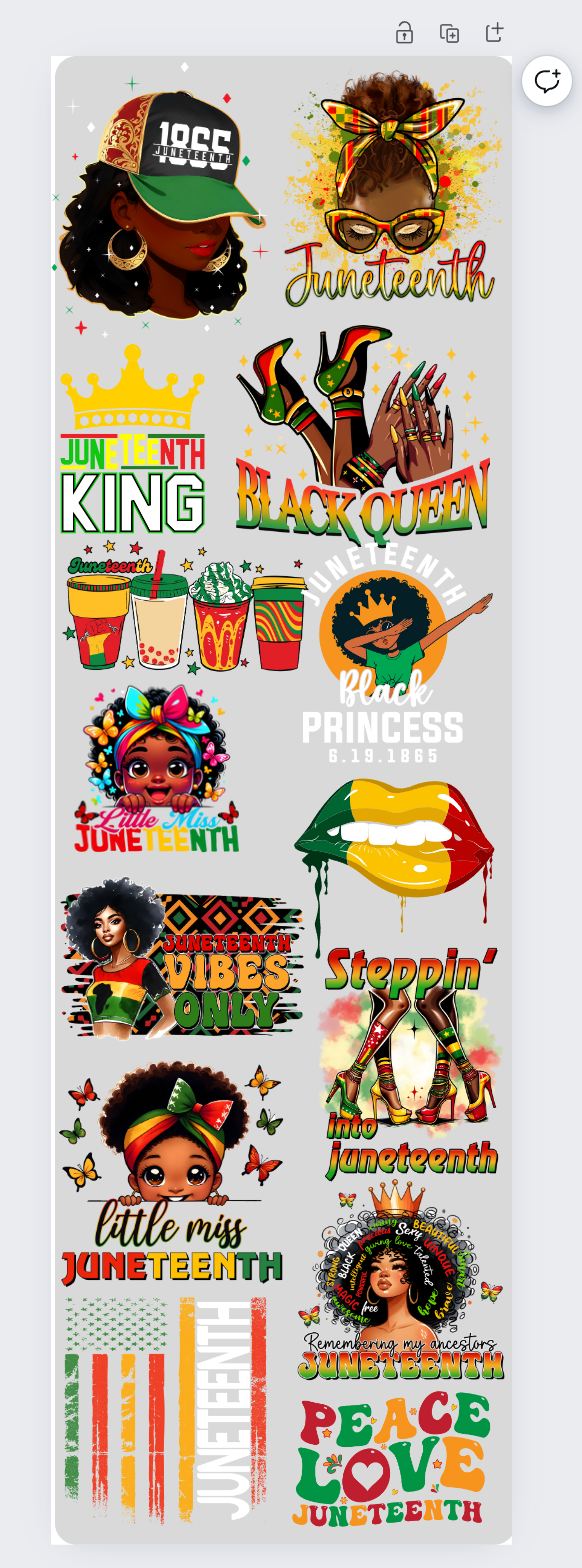 Juneteenth free clipart for Dtf